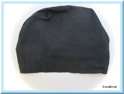 画像1: ケア帽子　　ガーゼ　ブラック　バンダナ帽子　医療帽子